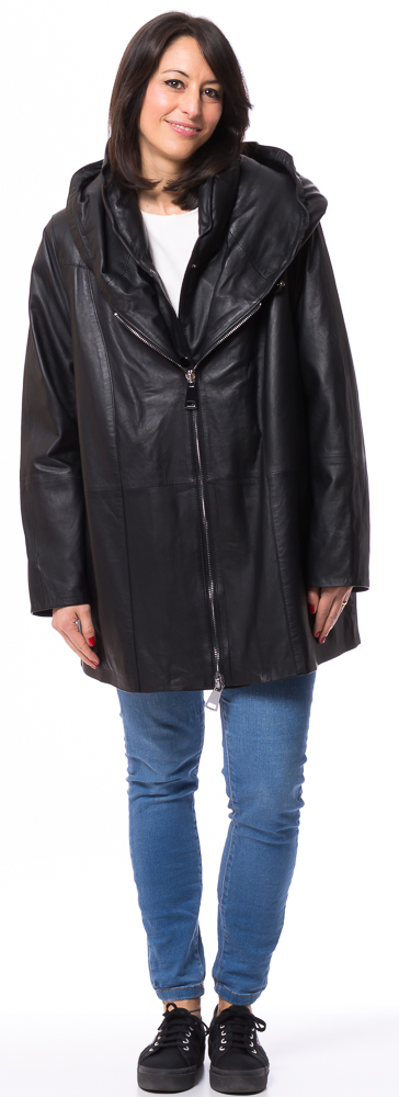 cristina-154465e67acd76e4ba SR-1103 Kapuzenjacke schwarz von TRENDZONE