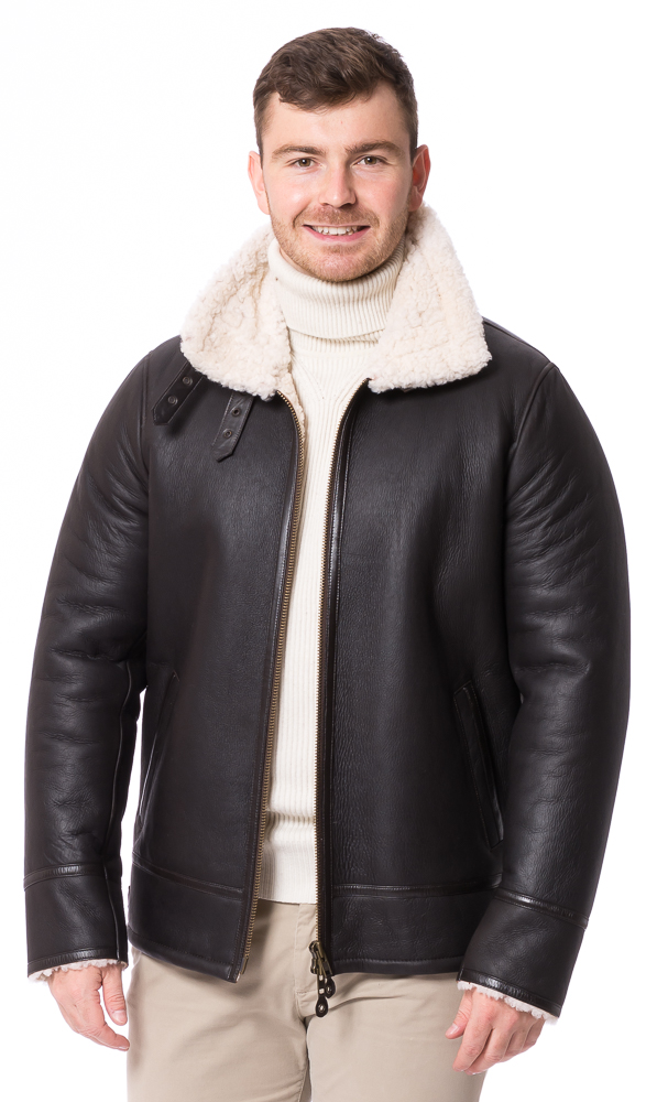 Bill jacket für Herren aus gewachsenen Lammfell von ROCKANDBLUE