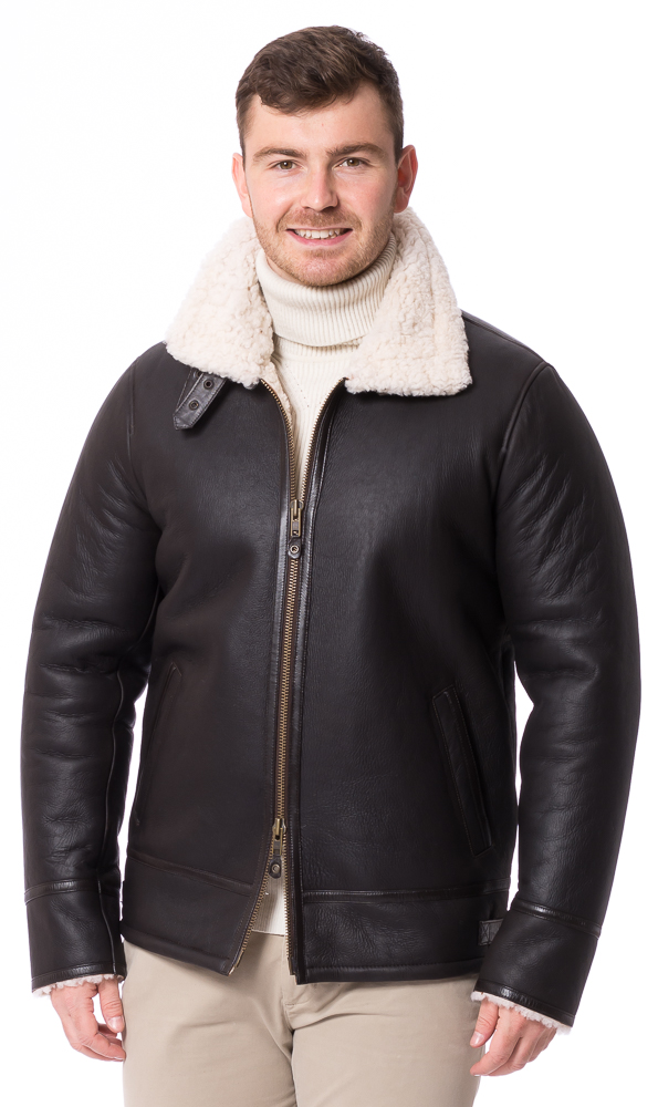 Bill jacket für Herren aus gewachsenen Lammfell von ROCKANDBLUE