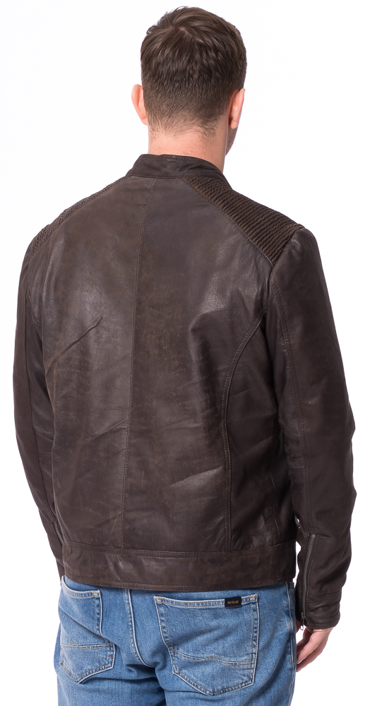 Bruno-2 braun Nubukleder Jacke für Männer von TRENDZONE