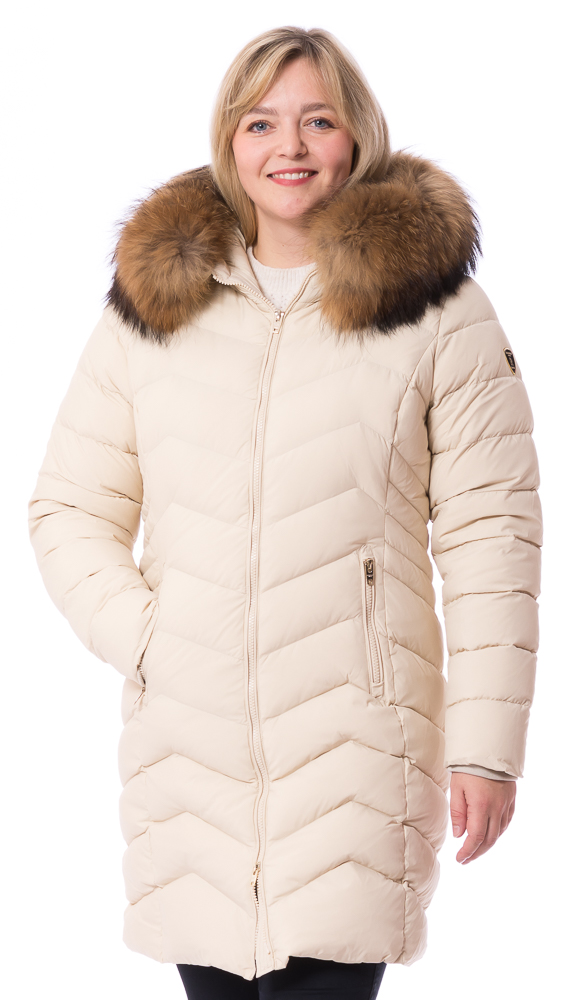 Trish beige Daunen Winter Jacke von ROCKANDBLUE 