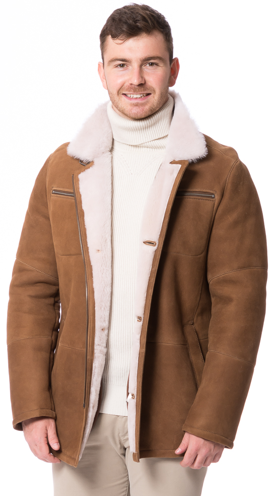 Harry cognac Lammfell Jacke für Herren von TRENDZONE