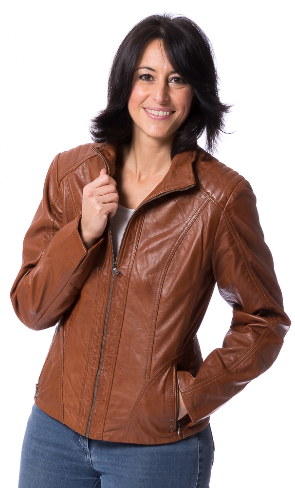 Neusiedl-19346 Canbra whisky Damen Nappa Jacke von TRENDZONE