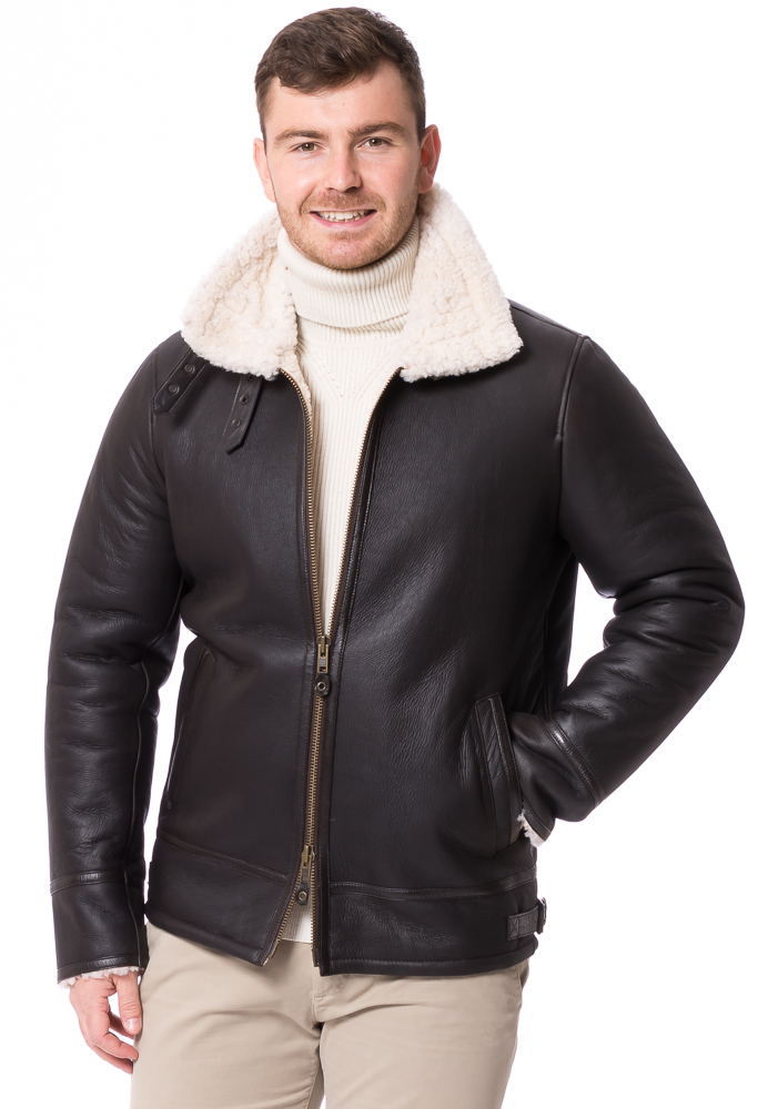 Bill jacket für Herren aus gewachsenen Lammfell von ROCKANDBLUE