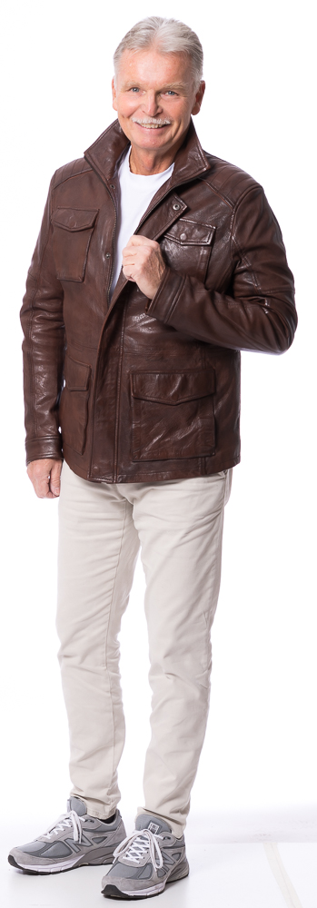 Barcelona braun Nappaleder Jacke für Herren von ROCKHILL