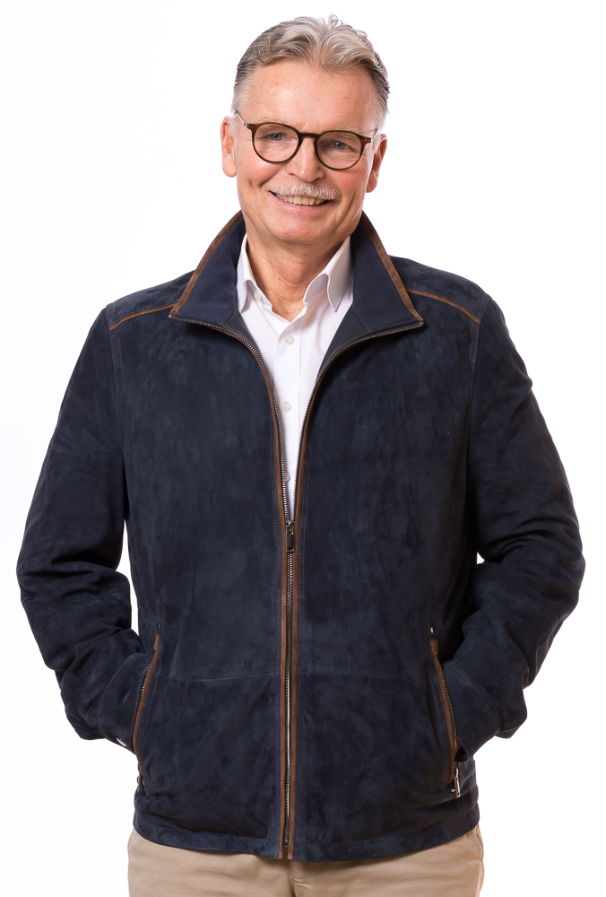 Neusiedl-20279 Martin blaue Velour-Lederjacke für Männer von TRENDZONE