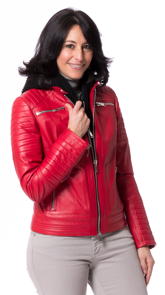 Neusiedl-19613 SR-1115 rote Nappa Lederjacke von TRENDZONE