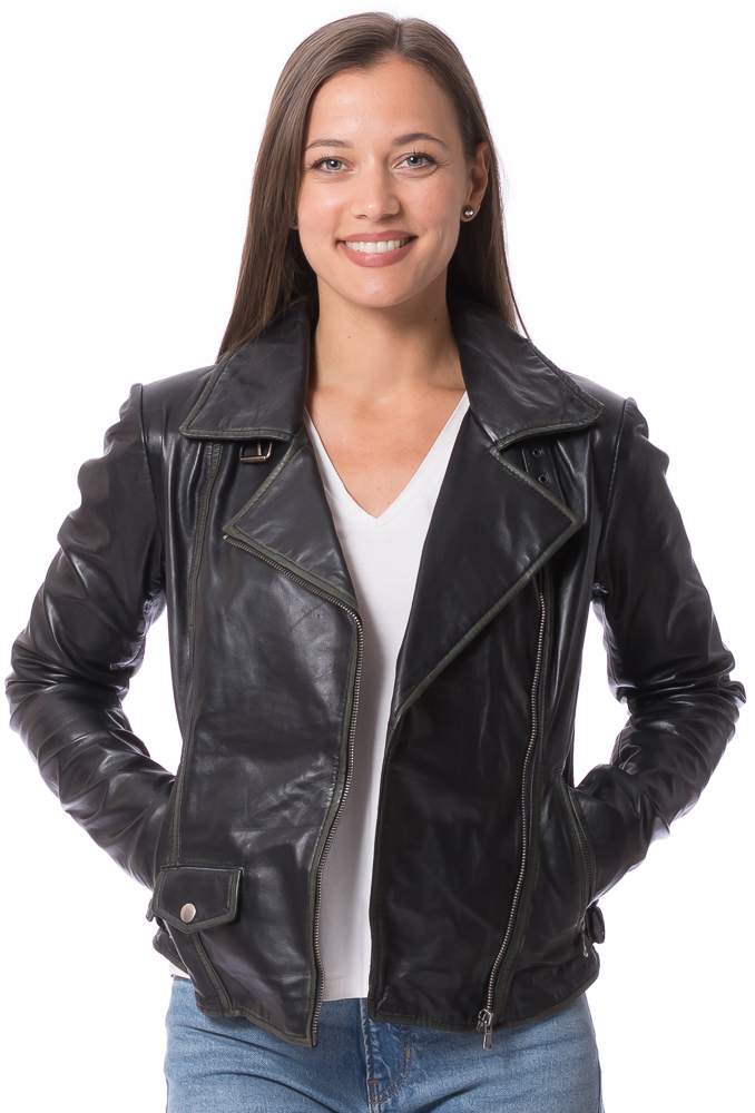 Olga schwarz used Damen Lederjacke von TRENDZONE Olga schwarz used Damen Lederjacke von TRENDZONE