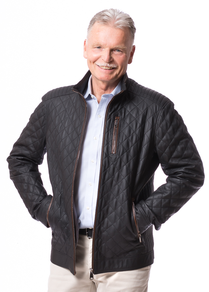 Mason SR-1038 dunkelblaue Stepplederjacke von TRENDZONE