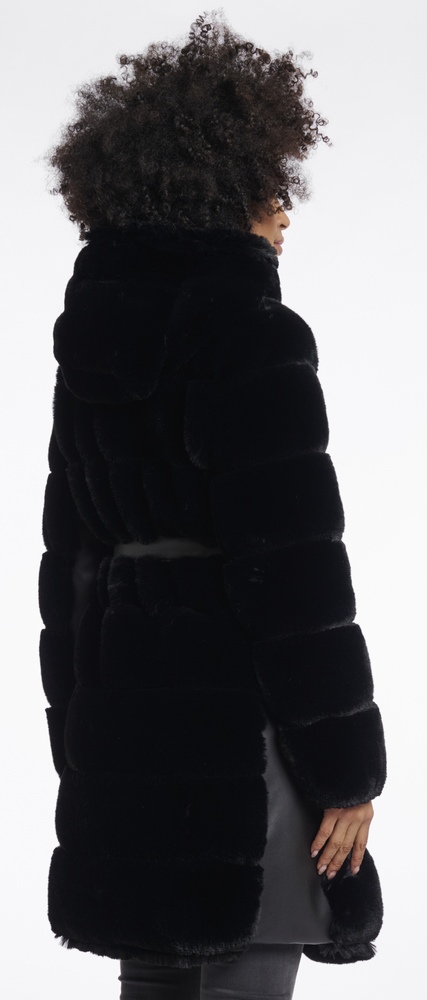Bridget black Faux fur coat von RINO&PELLE 