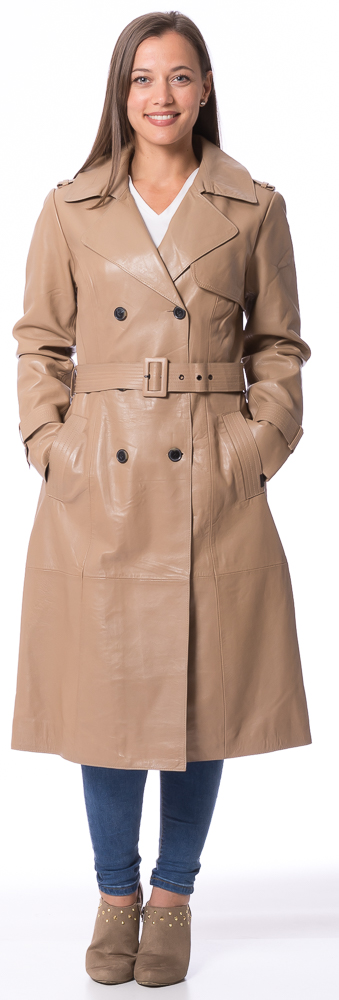 Irene brew Nappaleder Trenchcoat von RINO&PELLE 