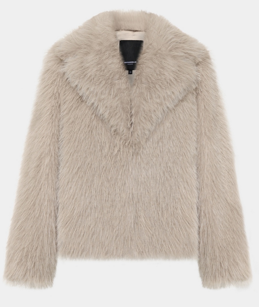 Duffy nude beige Faux Fur Fox luxury von ROCKANDBLUE