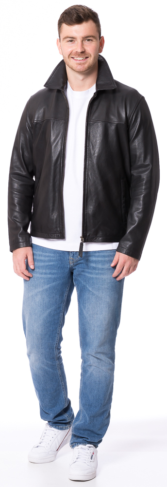 David schwarz Soft-Nappaleder Jacke von ROCKHILL