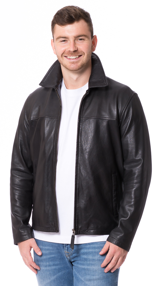David schwarz Soft-Nappaleder Jacke von ROCKHILL