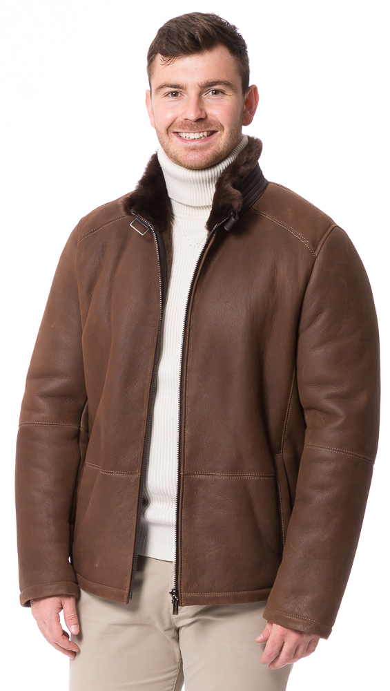 Franco whisky Lammfelljacke für Herren von TRENDZONE