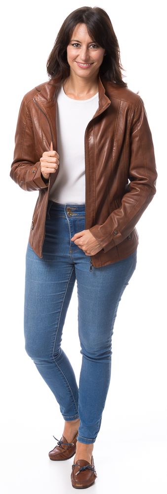 Sandy A whisky Damen Lederjacke von TRENDZONE