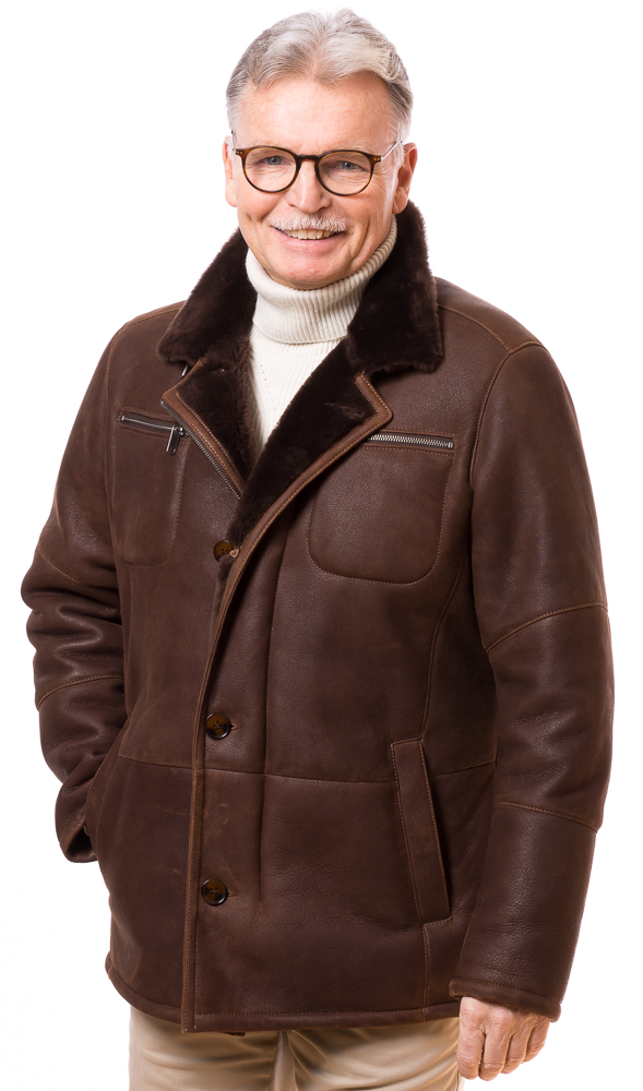 Harry braun Herren Lammfelljacke von TRENDZONE