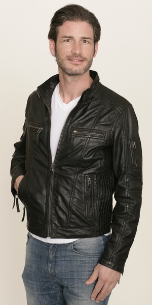 Rambo schwarz Nappaleder Jacke von TRENDZONE