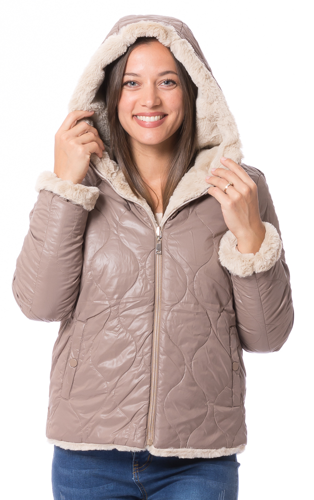 333 Wendejacke aus Webpelz NICKEL