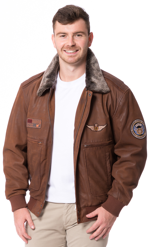 Laslo brauner Piloten Blouson von MADDOX