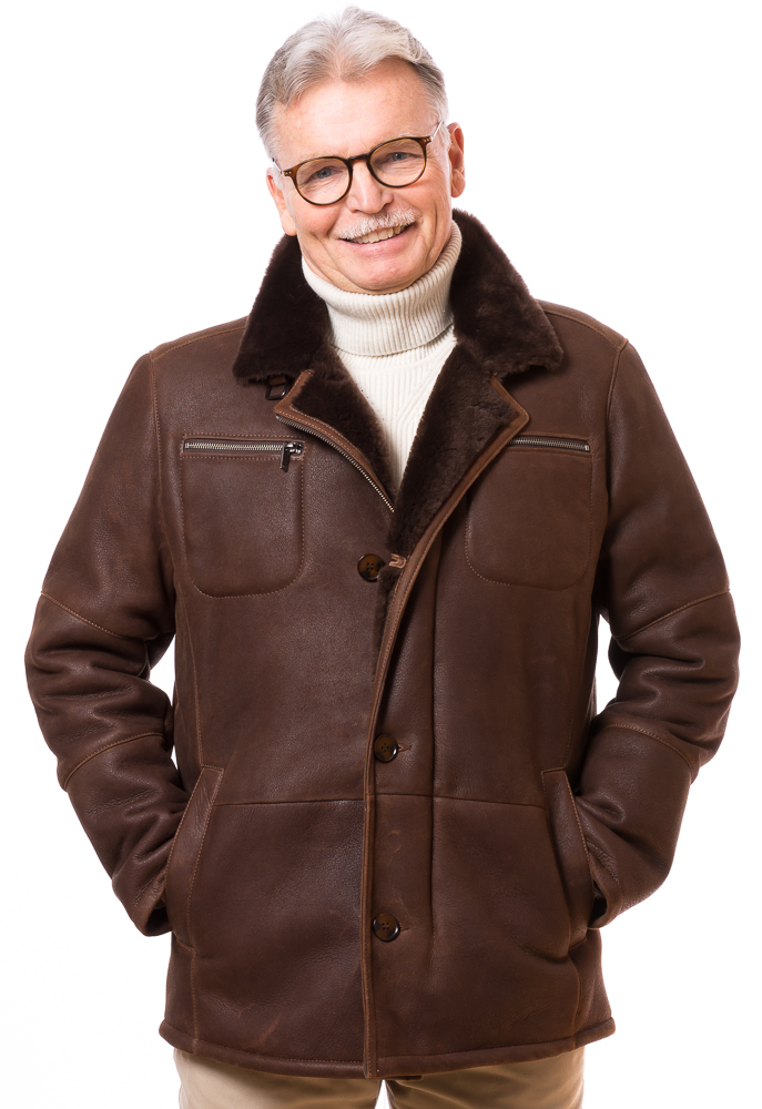 Harry braun Herren Lammfelljacke von TRENDZONE