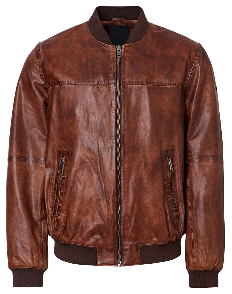 Avio cognac Herren Lederjacke von SAKI