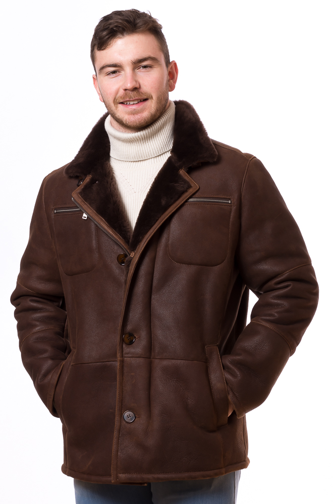 Harry braun Herren Lammfelljacke von TRENDZONE