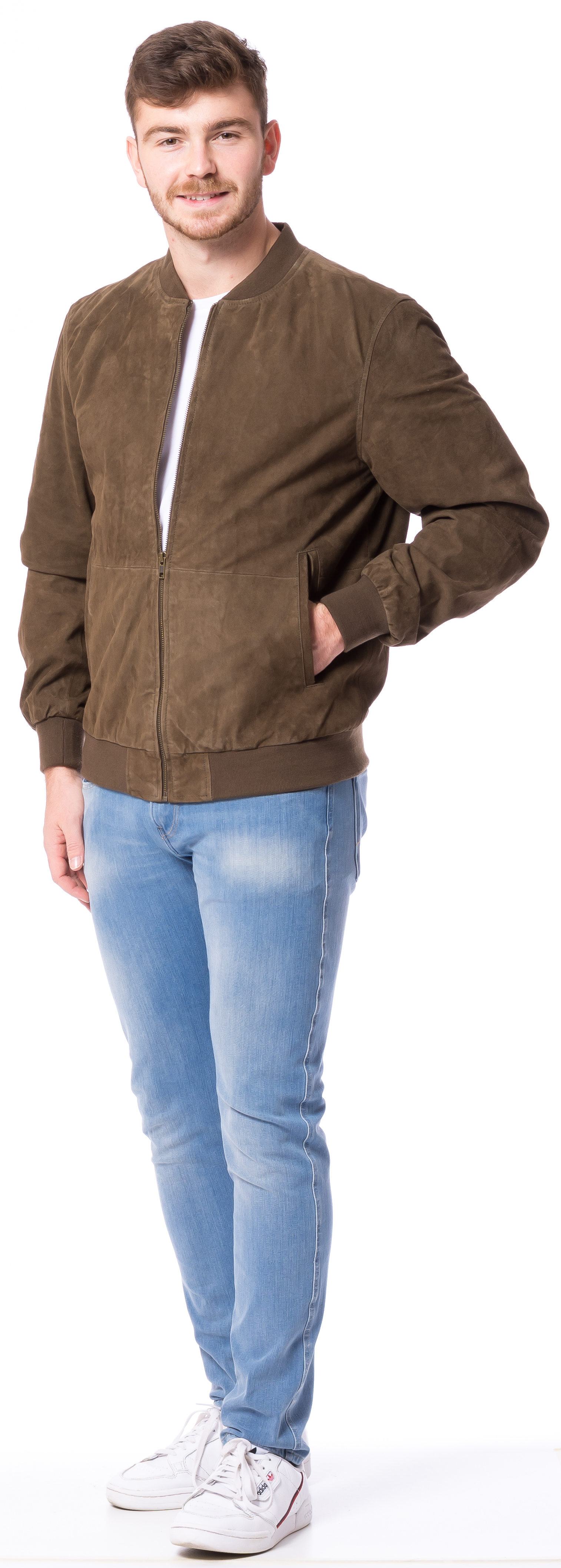 Monterey oliv Ziegenvelour Jacke von Trendzone