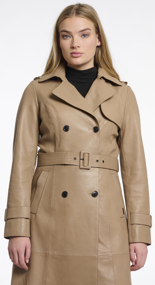 Irene brew Nappaleder Trenchcoat von RINO&PELLE 