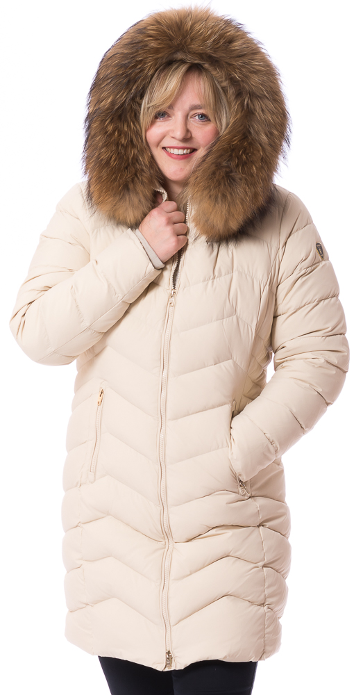 Trish beige Daunen Winter Jacke von ROCKANDBLUE 