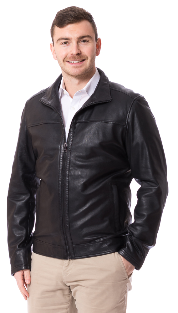 Willy schwarze Jacke für Herren aus Nappa Leder von TRENDZONE