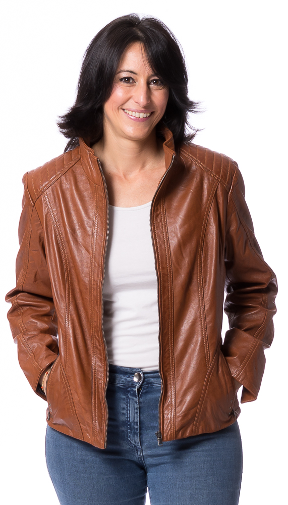 Neusiedl-19357 Canbra whisky Damen Nappa Jacke von TRENDZONE