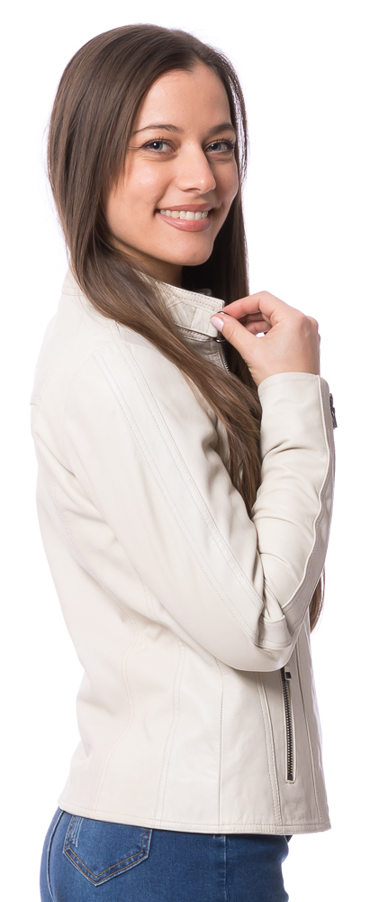 Stacy beige Damen Lederjacke von TRENDZONE
