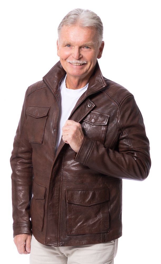 Barcelona braun Nappaleder Jacke für Herren von ROCKHILL