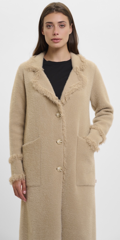 Catena desert Mantel aus ungefüttertem Fake fur von RINO&PELLE 