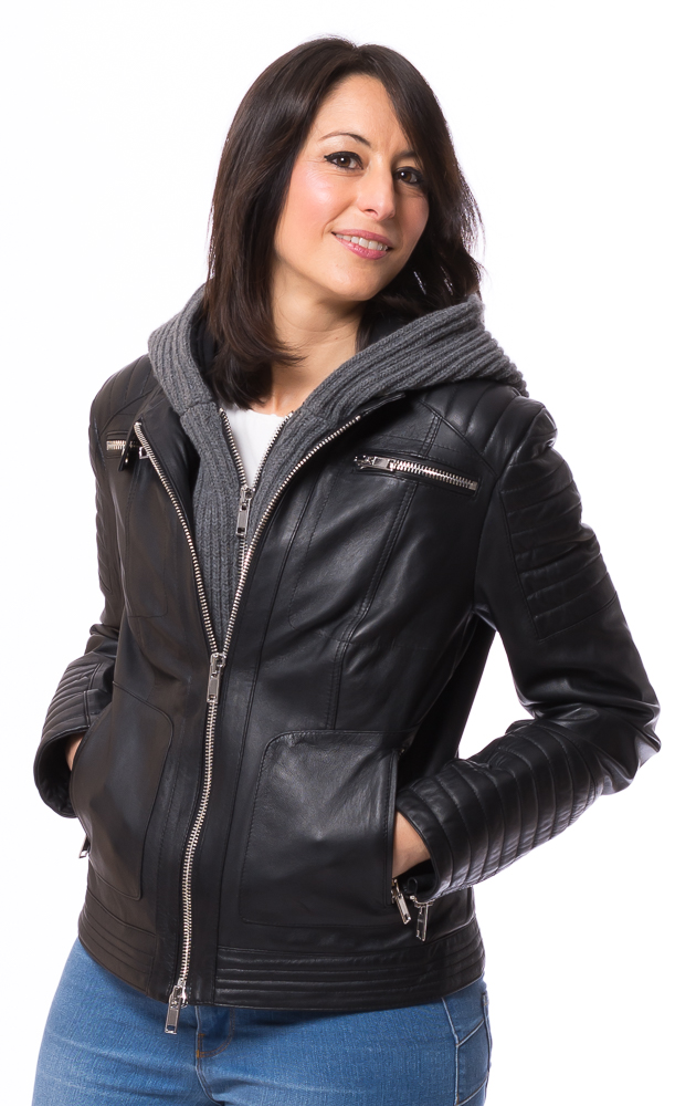 SR-1115 Nappa Lederjacke schwarz von TRENDZONE