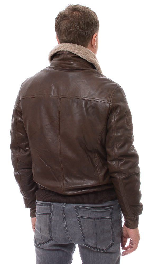Airplane braun Herren Fliegerjacke aus Nappaleder von Rockhill