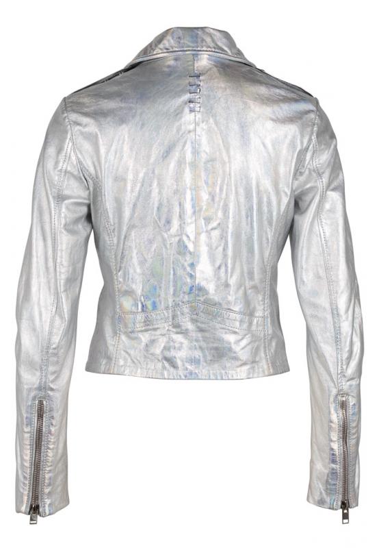 Adeni holographic Damen Lederjacke von MAURITIUS    