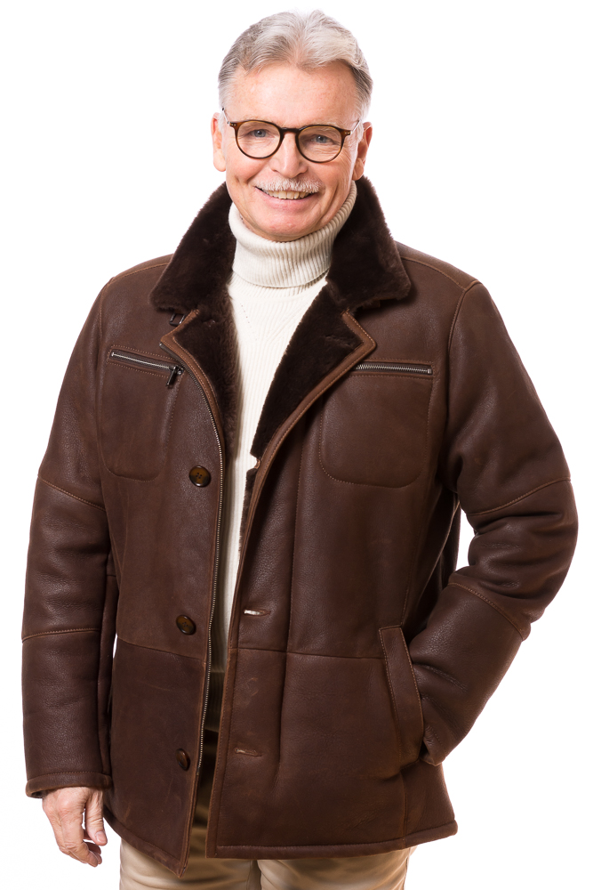 Harry braun Herren Lammfelljacke von TRENDZONE