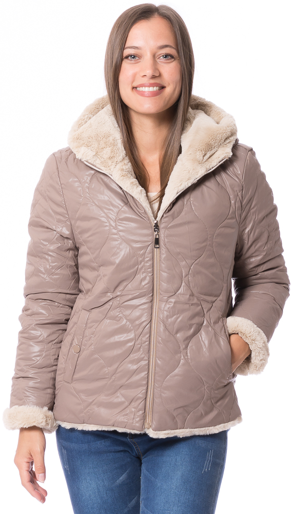 333 Wendejacke aus Webpelz NICKEL