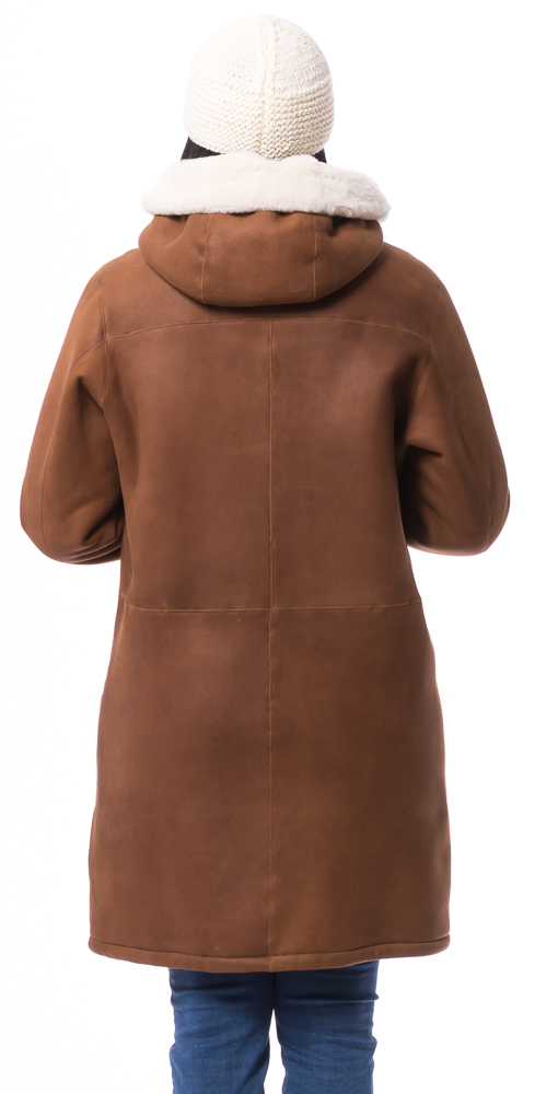 Anne 90 cognac Lammfelljacke für Damen von TRENDZONE